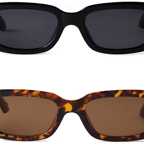 BUTABY Rectangle Sunglasses for Women Retro Driving Glasses 90’s Vintage - Picture 5 of 7